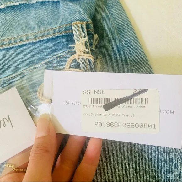 NWT GRLFRND Karolina High Rise Skinny Jeans in A Little More Love 23 - Picture 11 of 15